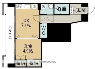 奥江ビルガーデングレース【403号室】の間取り