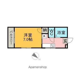 ハイツ成田【1階】の間取り