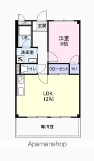 西里ハイツB【1階】の間取り