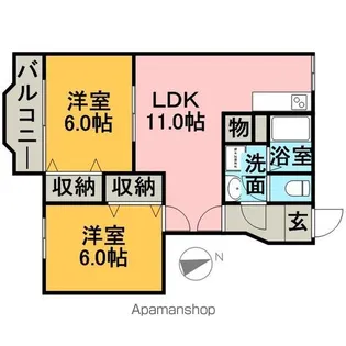 スターブル松ヶ瀬【C103号室】の間取り