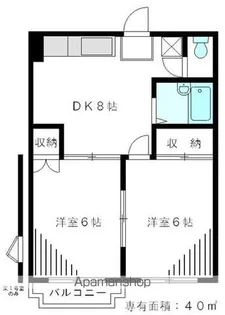トムハイツ B【206号室】の間取り