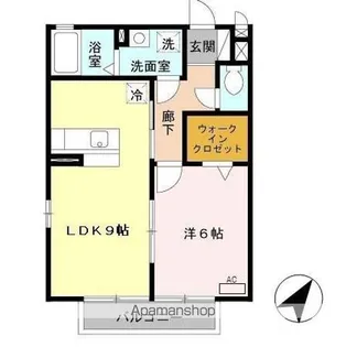 グランミール A棟【2階】の間取り