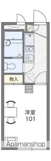 レオパレスサンデン3【2階】の間取り