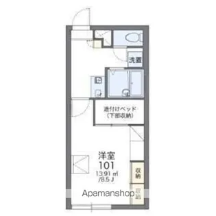 アルシオーネ富丘(旧レオパレスパインツリー)【1階】の間取り