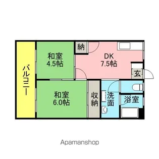 小笹カステリアC棟【207号号室】の間取り