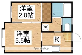 クレセントブルースカイ【2階】の間取り