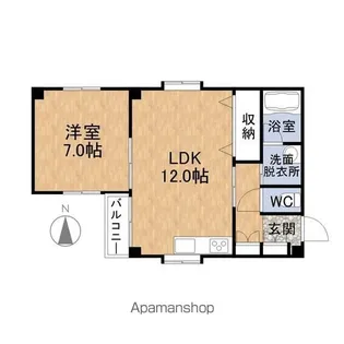 グリーンパーク【101号室】の間取り