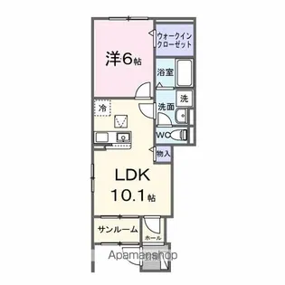 ヒカルサ岐阜琴塚サウス【1階】の間取り