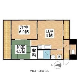 第2シャトーこがね【3階】の間取り