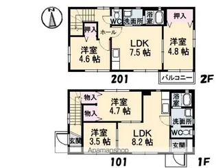 クレールN【101号室】の間取り