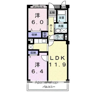 ヴィザージュ【4階】の間取り