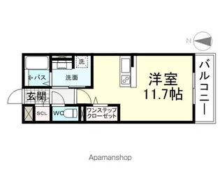 abcdマンション南塚口【3階】の間取り