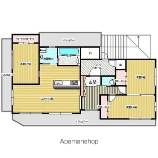 フロスター千早【9階】の間取り