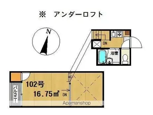 アイブルー天神南【1階】の間取り