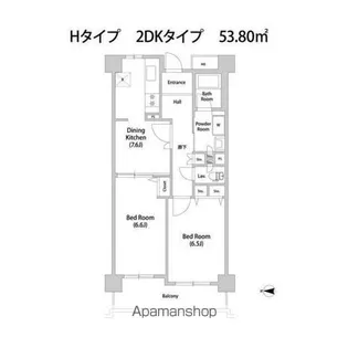コーポレート連雀1号棟【5階】の間取り