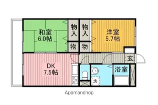 アドニスガーデン【201号室】の間取り