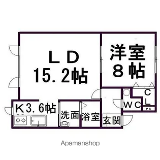 グリーン・パル1【102号室】の間取り