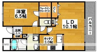 キングフィッシャー宮苑【4階】の間取り