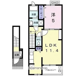 ルーベル上林 A【2階】の間取り
