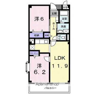 サニーヒル仙台南【4階】の間取り