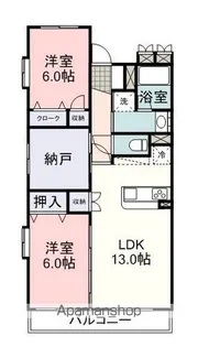 クラベール・セナ【205号室】の間取り