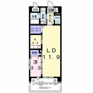 グランシャリオ【3階】の間取り