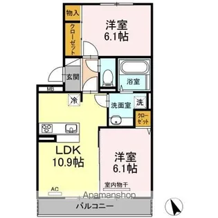 ラ・ブランリュウ ナナ【303号室】の間取り