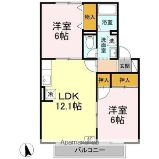 サンハイム井上 A棟【2階】の間取り