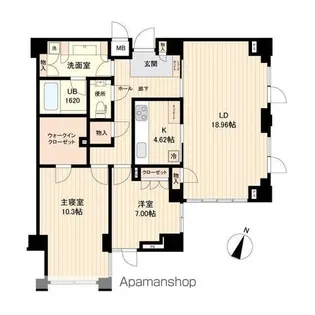 エスティメゾン白金台【1階】の間取り
