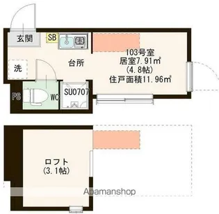 ロイヤルレジデンス南小岩【1階】の間取り