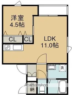 AERA−AK(アエラエーケー)【2階】の間取り