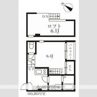 1Kの間取り画像