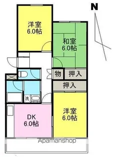 アイランドガーデン松原【2階】の間取り