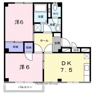 ガーデンタウン北長野 A【2階】の間取り