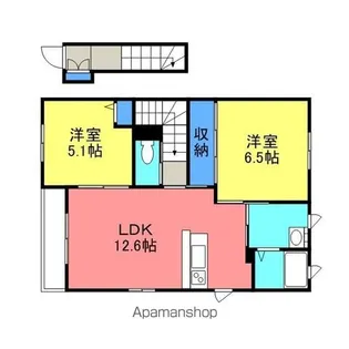 シャロームリラⅡ【A202号室】の間取り