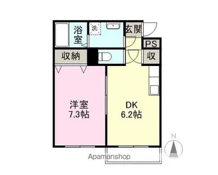 ツインズ前平Ⅱ【202号室】の間取り