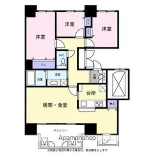 ダイアパレス円山北町【7階】の間取り