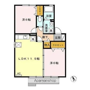 プレミール II【102号室】の間取り