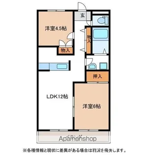 グレースヴィラニシカワ【2階】の間取り