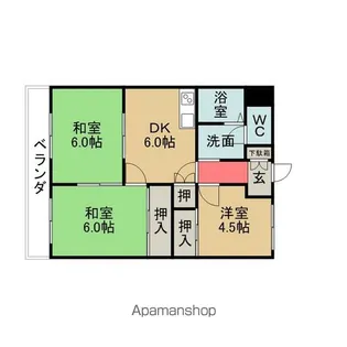 グランドハイツ森山【312号室】の間取り