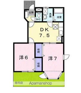 ラ・プレーヌ【1階】の間取り