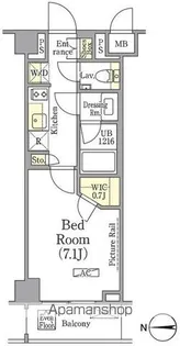 ザ・パークワンズ高輪【1階】の間取り