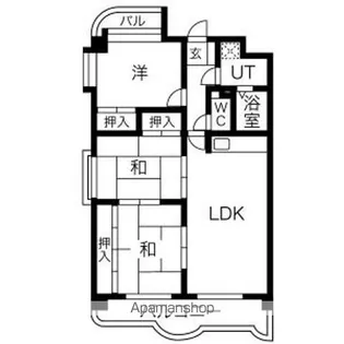 八事石坂マンション【4階】の間取り