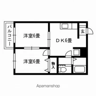 プレステーション愛子A【1階】の間取り