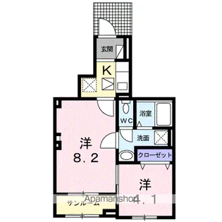 エスポワールヒロ-B【1階】の間取り