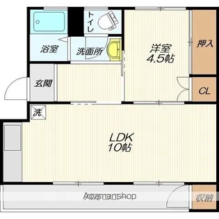 山本ビル【401号室】の間取り