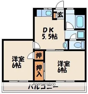 野間リッチハイツ【4階】の間取り