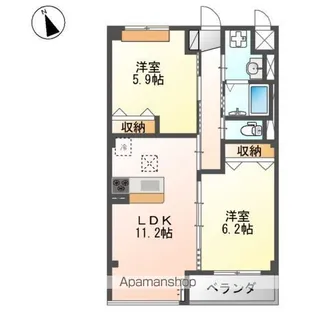 GRANDREAM【302号室】の間取り