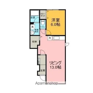 メープルハイツ筒井A【1-5号室】の間取り