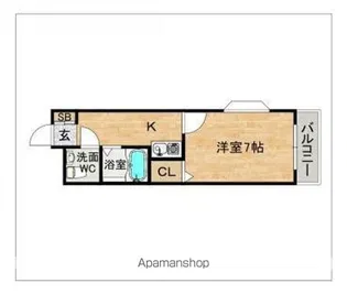 MIセレクション大橋【402号室】の間取り